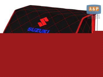 Органайзер-саквояж "Союз" в багажник Suzuki (Сузуки), размер L. Цвет: черный с красной прострочкой Ромб.