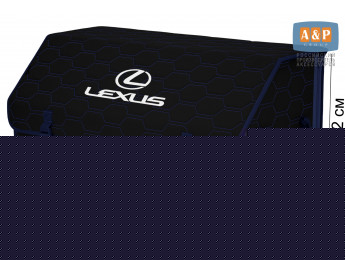 Органайзер-саквояж "Союз" в багажник Lexus (Лексус), размер XL Plus. Цвет: черный с синей прострочкой Соты.